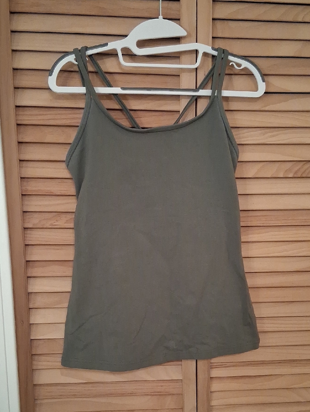 Women's Olive Double-Strap Tank Top